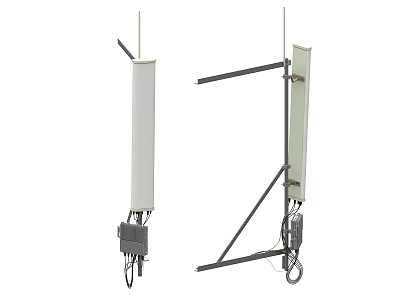 Industrial Equipment Outdoor Antenna System With Mounting Bracket And Durable Metal Structure 3d model