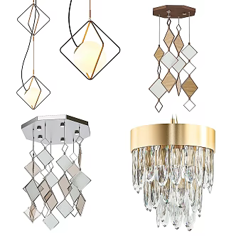 Modern Chandelier Light Fixtures suit Chandelier 3d model