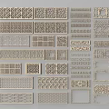 Decorative Partition Designs With Various Intricate Carved Patterns For Interior Decoration 3d model