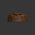 Delicious Elegant Chocolate Cake with Orange Cream Swirls and Chocolate Shavings