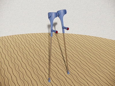 modern walking stick walking aid medical equipment 3d model