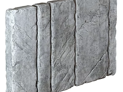 Natural Stone and Wood Decorative Panels with Textured Surface for Interior Design 3d model