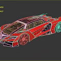 Red Sports Car With Sleek Aerodynamic Design Black Roof And Reflective Wheels
