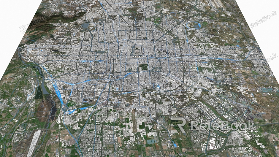 Beijing location bird's-eye view digital sand table model