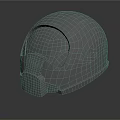 Futuristic Metallic Helmet Design With Reflective Visor And Detailed Structure 3d model