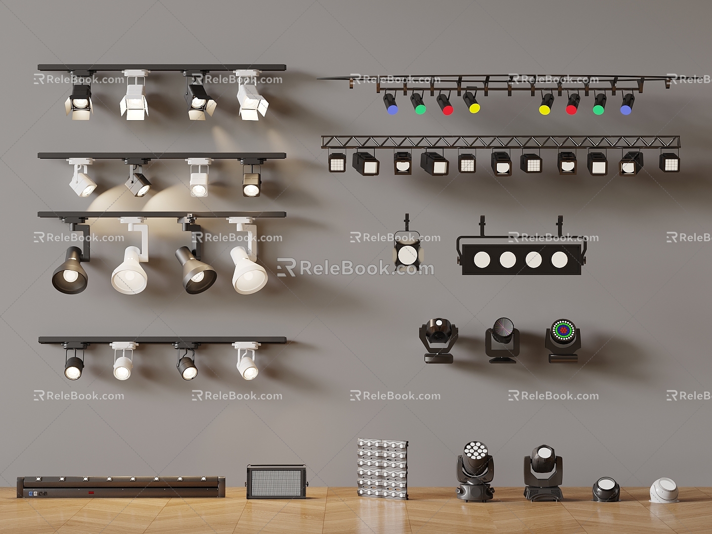 Stage lights Track lights Spotlight combination model