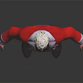 Santa Claus 3D Model With White Hair Beard And Red Formal Suit Standing Pose