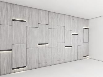 Modern background wall decorative wall 3d model