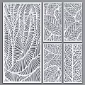 Artistic Wall Decor With Laser Cut Leaf Patterns For Interior Decoration