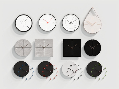 Modern wall clock combination decorative pendant model