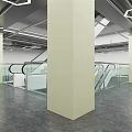 Modern elevator escalator 3d model
