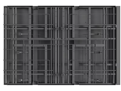Suspended Ceiling Grid Structure With Metal Frames And Installation Components 3d model