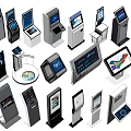 Modern all-in-one machine self-service machine number machine inquiry machine ticket machine 3d model