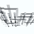 Modern pipe top pipe network 3d model