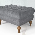 Elegant Black Leather Tufted Single Chair With Wooden Legs Design
