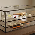 Transparent Multi Tiered Dessert Display Case With Donuts Pastries And Macarons