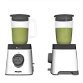 Philips Kitchen Blenders With White Body Black Lid And Green Smoothie