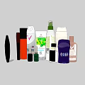 Assorted Bathroom Accessories Including Personal Care Bottles And Containers In Various Colors For Daily Use