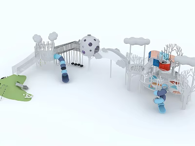 Modern slide amusement non-standard toy 3d model