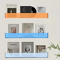 Modern Wall Shelf Minimalist Acrylic Bookshelf Magazine Rack Wall Bookshelf 3d model