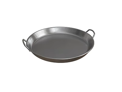 Durable Stainless Steel Cooking Pan With Dual Handles For Home Kitchen Use 3d model