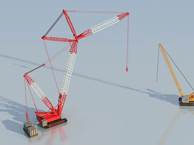 modern tower crane crawler crane 3d model modern tower crane crawler crane 3d model