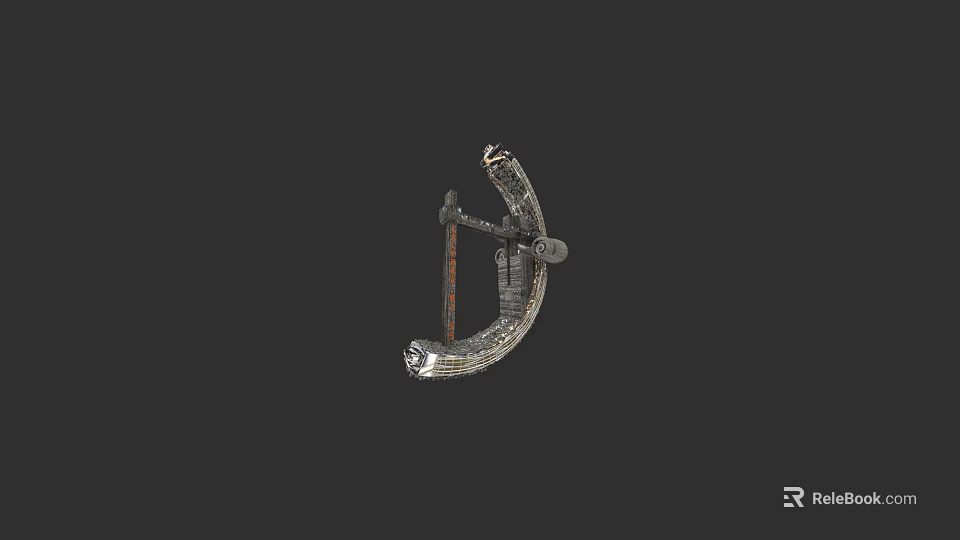 Antique Metal Mechanical Device With Rustic Worn Texture And Intricate Design 3d model