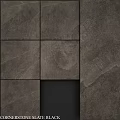 Gray Stone Wall Component With Interlocking Square Tiles And Black Rectangular Gap 3d model