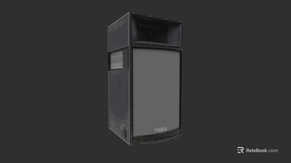 Professional Black Audio Speaker With High Quality Sound And Durable Design 3d model 