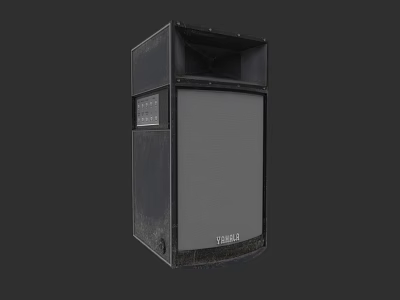 Professional Black Audio Speaker With High Quality Sound And Durable Design 3d model