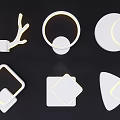 Modern Ceiling Lights with Antler Circular Square and Triangular Shapes for Interior Decor