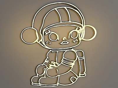 Modern Decorative Lamp Kids Lamp with Wall Lamp 3d model