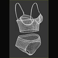 Elegant Orange Lace Lingerie Set with Bralette and Matching Intricate Pattern Panties