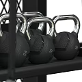 Multi Layer Metal Sports Equipment Rack With Exercise Balls Dumbbells And Boxing Gloves