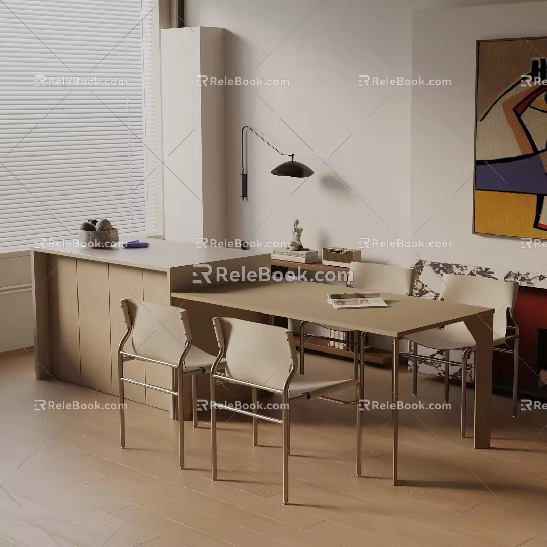 Modern table combination 3d model