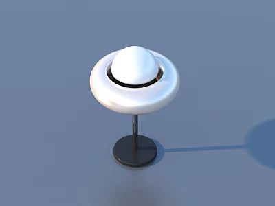 Modern Minimalist Table Lamp With White Shade And Black Base For Home Decor 3d model