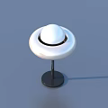 Modern Minimalist Table Lamp With White Shade And Black Base For Home Decor