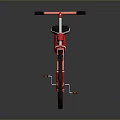 Red Zetta Bicycle Featuring Modern Unique Design Black Seat And Stylish Wheels