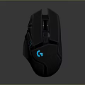 Ergonomic Gaming Mouse With Blue LED Lights And High Precision Sensor Design 3d model