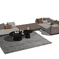 Modern Corner Sofa Arflex Sofa Coffee Table Sofa Coffee Table 3d model