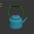 Turquoise Kettle With Black Handle White Lid And Modern Home Design