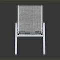 White Modern Durable Chair With Armrests Mesh Seat And Backrest Design