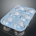 Aluminum Foil Six Cup Muffin Pan Ideal For Baking Tasty Cupcakes And Muffins