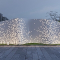 Modern Landscape Wall Gradient Luminous Landscape Wall Community Landscape Wall Park Landscape Wall Entrance Landscape Wall Perforated Panel Landscape Wall Modern Modeling Landscape Wall 3d model