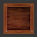 Wooden Cube Decorative Box With Red Wood Grain And Metal Rivets Polished Surface