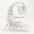 Futuristic Ergonomic Chair With Curved Arc LED Lights And Built In Screen