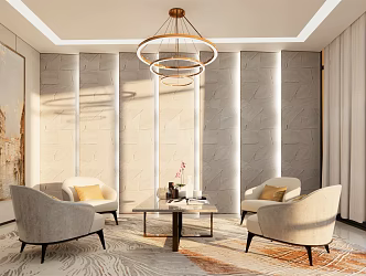 Modern Reception Room 3d model