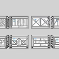 Various Decorative Fence Designs With Geometric Patterns And Metal Frames