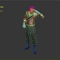 Game Movie Character In Red Coat Brown Pants With Helmet And Bandaged Hands Gesturing