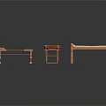 Wooden Benches With Colorful Cushions And Carved Legs For Home Furniture
